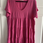 The Impeccable Pig  Womens Large Pink Tiered Mini Dress Preppy Vacation Cruise Photo 0