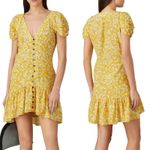 Wish  Golden Bloom Yellow White Ditsy Daisy Floral Dress Womens Size Small Photo 1