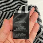 Norma Kamali Large Black, White Stripe Sleeveless Bodycon Midi Dress with Sash Photo 7