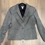 H&M Fitted Women’s Blazer Size M Dark Gray Photo 1