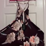 Borwn flowy dress with flowers Brown Photo 1