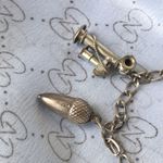 Vintage Sterling Silver Charm Bracelet, Heart Anchor Skates Ship, 7 Inch Photo 7