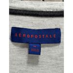 Aeropostale  Logo Gray Crew Neck Jersey Knit Top Size M Long‎ Sleeve Soft Photo 1