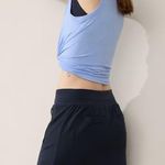 Athleta 10 Brooklyn Mid Rise Skort 16" Size 10 Navy Blue Photo 3