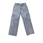 Princess Polly  Vincent Cargo Jeans – Size 6 – Denim Photo 3