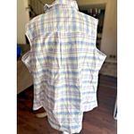 LL Bean Tank Top Woman 3X Plus Blue Plaid Button Up Outdoor Cotton Hike Size undefined Photo 3