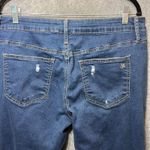 Rampage  Girlfriend Jeans Sophie Mid Rise 17 Distressed‎ Star Embellished Photo 8