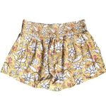 Aerie  Yellow and Purple Flower Print Pull On Shorts Photo 3