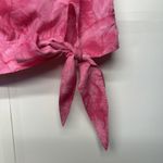 New York and Company NY&C Cowl Boat Neck Blouse Womens S Pink Rose Waist Tie Photo 2
