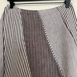 Harolds Harold’s Vintage Taupe Patchwork Striped Linen Skirt Photo 2