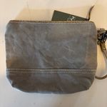 NEW Myra Bag Western Coastal Cowgirl Boho Top Zip Diamond Fur Canvas Wristlet Blue Photo 1