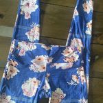 Seafolly  Blue‎ Floral Leggings Size Small full length athleisure workout run Photo 0
