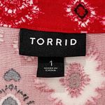 Torrid  size 1 heart theme button up blouse office holiday work casual red heart Photo 6
