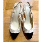 Charles and Keith Slip-on B/W fabric heel Photo 1