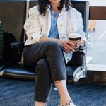 Joie  | Roslena Eyelet Jean Jacket in Porcelain $328 Photo 1