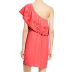 Rebecca Minkoff  XS Hibiscus Red Rita Embroidered One Shoulder Mini Dress Photo 1