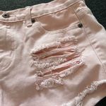 Forever 21 PEACHY PINK DISTRESSED CUT-OFFS Photo 3