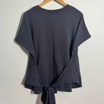 Adeptt Top Women 2XL Charcoal Gray Sweatshirt Material Short Sleeve Minimal Plus Size XXL Photo 1