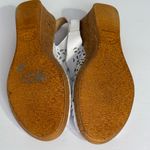 Spring Step  Saibara White Leather Eyelet Peep Toe Slingback Wedge Sandal Size 38 Photo 8