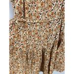Rachel Zoe  Boho Floral Off Shoulder‎ Mini Dress Ruffle Belted Tassels M Photo 3