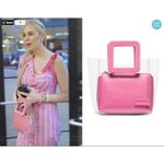 STAUD 💕💕 Mini Shirley Tote Bag ~ Clear Pink NWT Photo 6