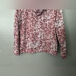 The North Face  Burgundy and White Floral Pullover With Hood Size Medium Photo 5