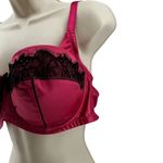 Adore Me Deep Pink Satin Black Eyelash Lace 40D Photo 1