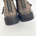 Frye Vicky Artisan Back Zip Leather Ankle Buckle Boots: Charcoal Taupe Grey Photo 7