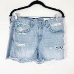 Rag and Bone  Boy Shorts Martini Denim Shorts Size 26‎ Distressed Ripped Frayed Hem Photo 1