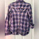 PINK - Victoria's Secret Pink Victoria’s‎ Secret plaid button down long sleeve shirt size M Photo 1
