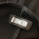 Reformation Jumpsuit Flare Leg Lace Up Ribbed Sleeveless Black M Photo 4