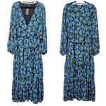City Chic Blue Bunch Floral Long Sleeve Maxi Dress Size 22 New w/ Tag MSRP $139 Photo 7