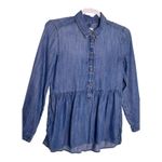 American Eagle Womens Baby Doll Top Chambray XSmall Jegging Fit Photo 4