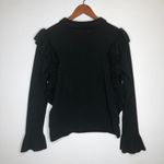 English Factory  Ruffle Turtleneck Sweater Black Photo 1