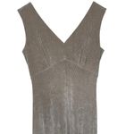 En Francais by Huey Waltzer Sparkle Knit Maxi Dress Beige Vintage size 8 Tan Photo 2