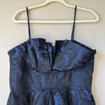 Vtg Dress HOCO Vampy Whimsigoth Evening Dark Romantic Addams Wednesday Grunge M Blue Size 6 Photo 7