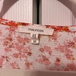 Maurice's Floral Red and White Women's Top Photo 1