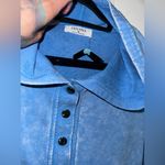 Zenana Outfitters NWT Half Snap Long Sleeve Pocket Hoodie In Washed Blue Photo 6