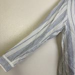 Grayson The Hero Shirt Size 3 Medium White Striped Long Sleeve Button Up Cotton Blue Photo 6