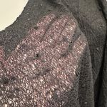 Chico's  Black Sequin Lace Open Front Kimono Cardigan Sequins OS Stretch Holiday Photo 3