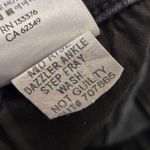 Mother The Midrise Dazzler Ankke Step Fray Size 31 Not Guilty Wash Black Photo 12