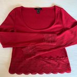 Forever 21 Pink/Red Lace Trim Crop Top Photo 1