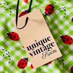 Unique Vintage Gingham & Ladybug Print Ruched & Ready Swim Bottom- Size L- NWT Photo 4