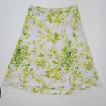 Investments Vintage 90s  White & Green Floral Skirt Photo 2