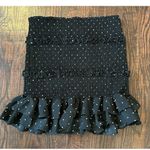 Love Tree  Black Polka Dot Ruffled Mini Skirt Size M Photo 0