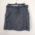 Gap True Wrap Skirt Indigo Blue Cotton Straight Short Pockets ~ Women’s Size M Photo 0