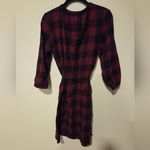 Bass Red and Black Checkered Quarter Length Sleeve Dress Sise Medium Photo 2