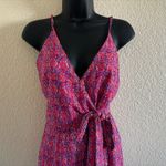  Pink and Purple AQUA Geometric Tie Waist Romper NWT Photo 4