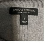Banana Republic  Silk Cotton Crewneck Sweater Women's Size Small Gray Lightweight Photo 2