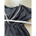 BCBG Top Womens Medium Black Cream Babydoll Embroidered Y2K Vintage‎ Preppy Photo 3